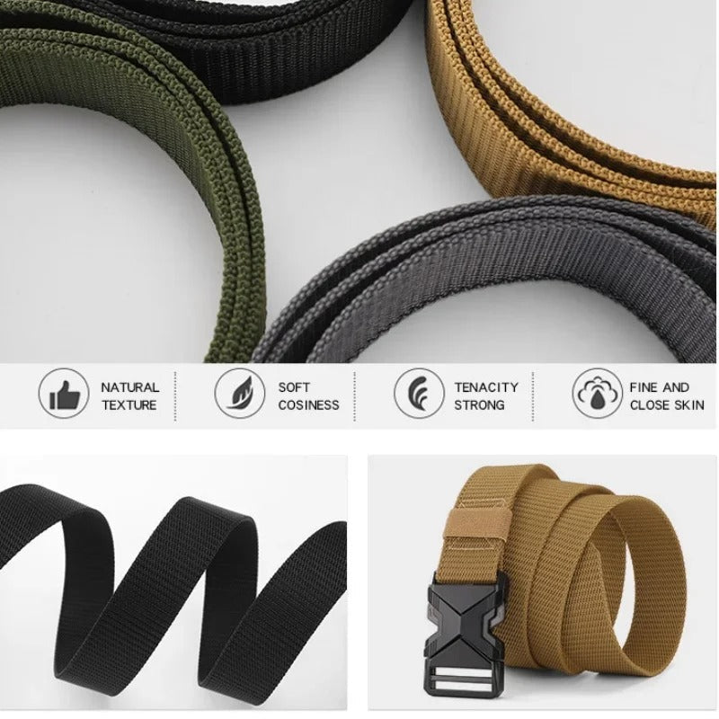 Nuova cintura da uomo da 125 cm con fibbia