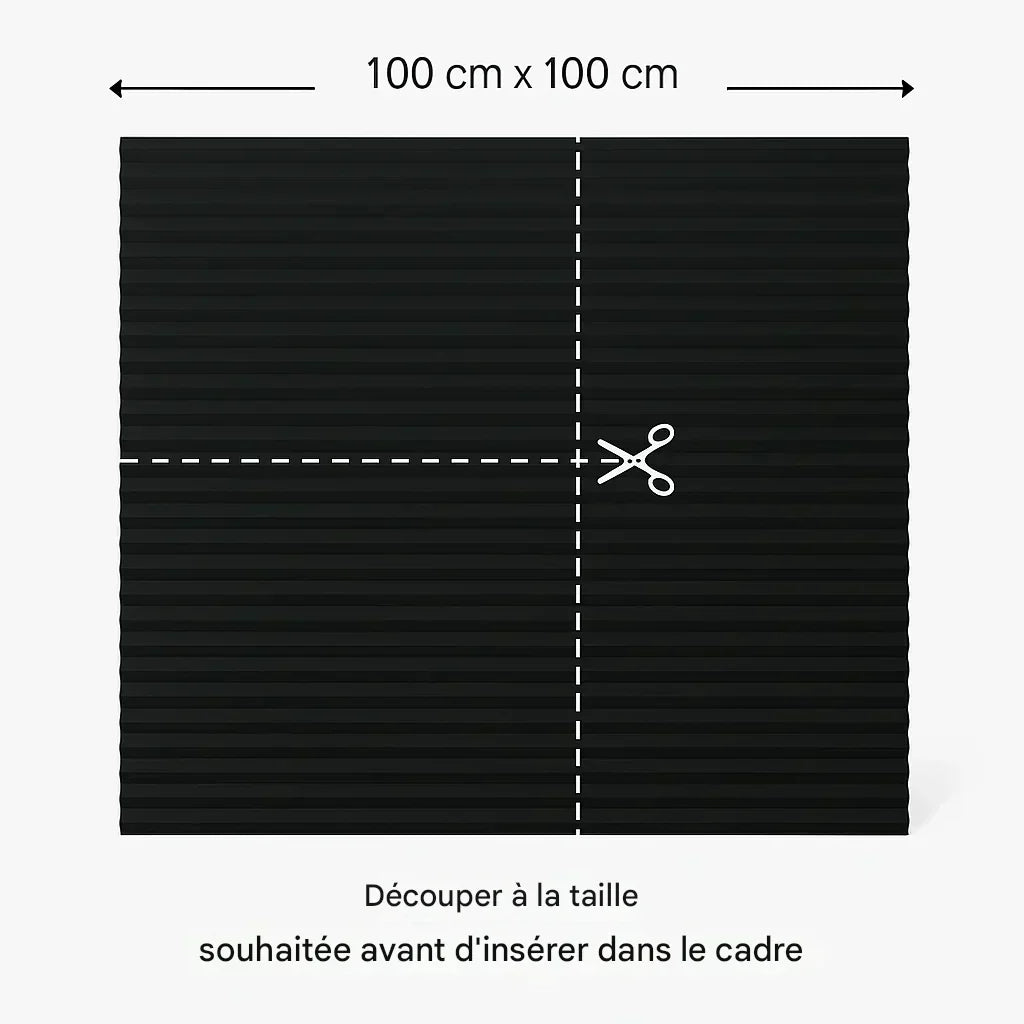Panneau occultant avec cadre dissimulé