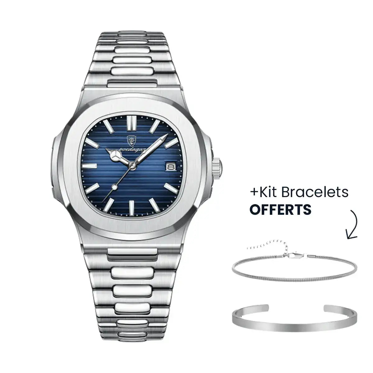 Men’s Luxe Nautilus™ Watch with a free strap kit – A real bargain!