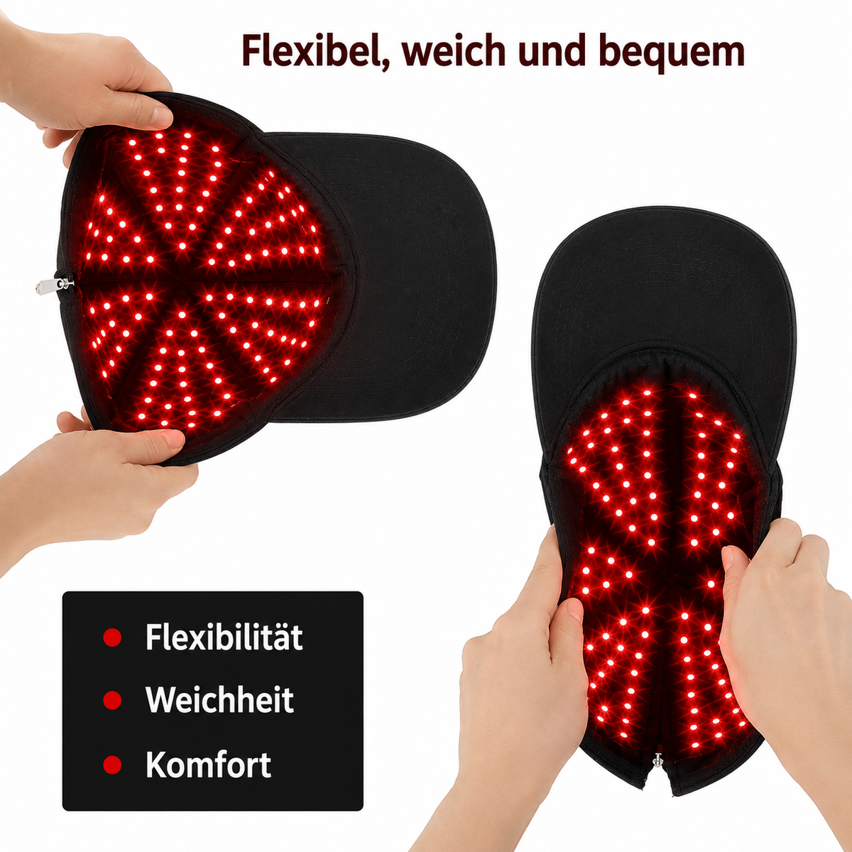 Rotlicht-Therapiekappe für gesunde Haarbehandlung