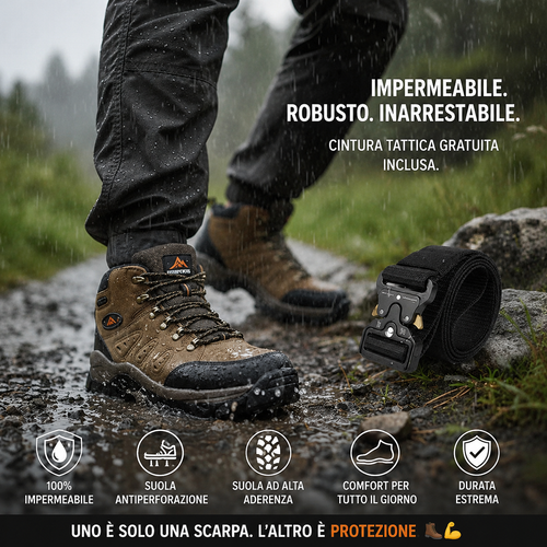Scarponi da trekking impermeabili + cintura gratuita inclusa